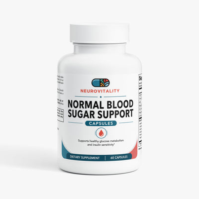Normal Blood Sugar Support supplement by Nirvana Neurovitality — Bitter Melon, Gymnema, Cinnamon & Chromium, 60 capsules