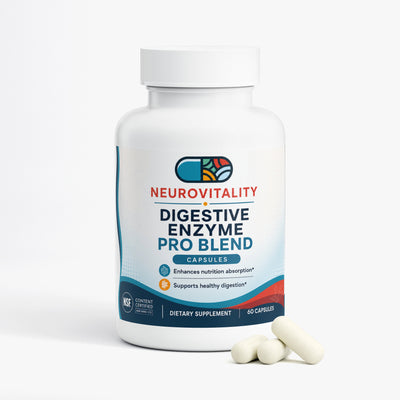 Digestive Enzyme Pro Blend | Protein, Carb & Fat Digestion Support | 60 Capsules