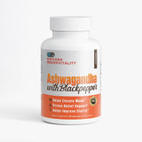 NeuroVitality Organic Ashwagandha with Black Pepper supplement bottle - 60 capsules