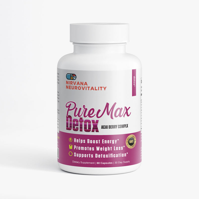 NeuroVitality Max Detox Acai Berry cleanse supplement bottle - 60 capsules