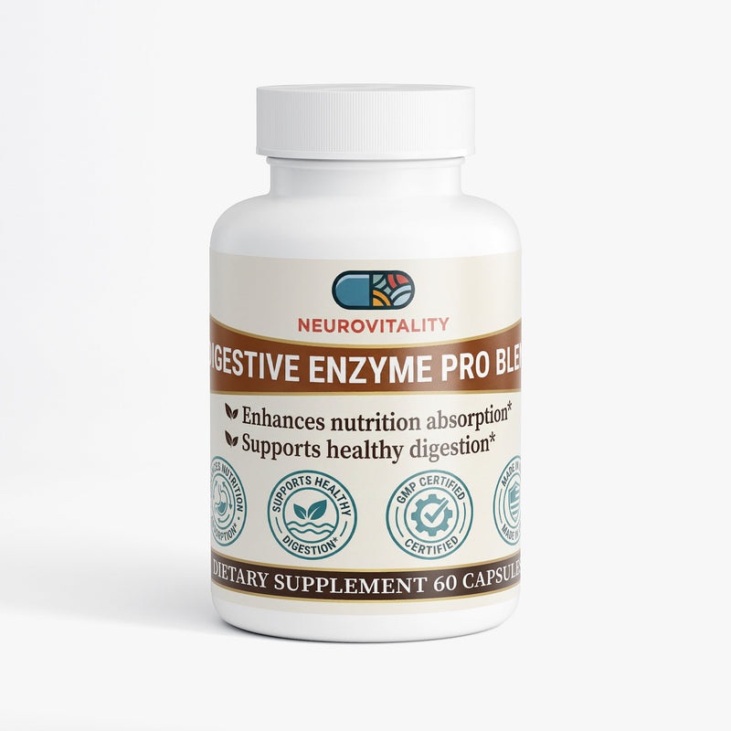 Digestive Enzyme Pro Blend — Protein, Carb & Fat Digestion Support — Nirvana Neurovitality