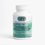 NeuroVitality Gut Health supplement bottle - probiotics prebiotics and digestive enzymes - 60 capsules
