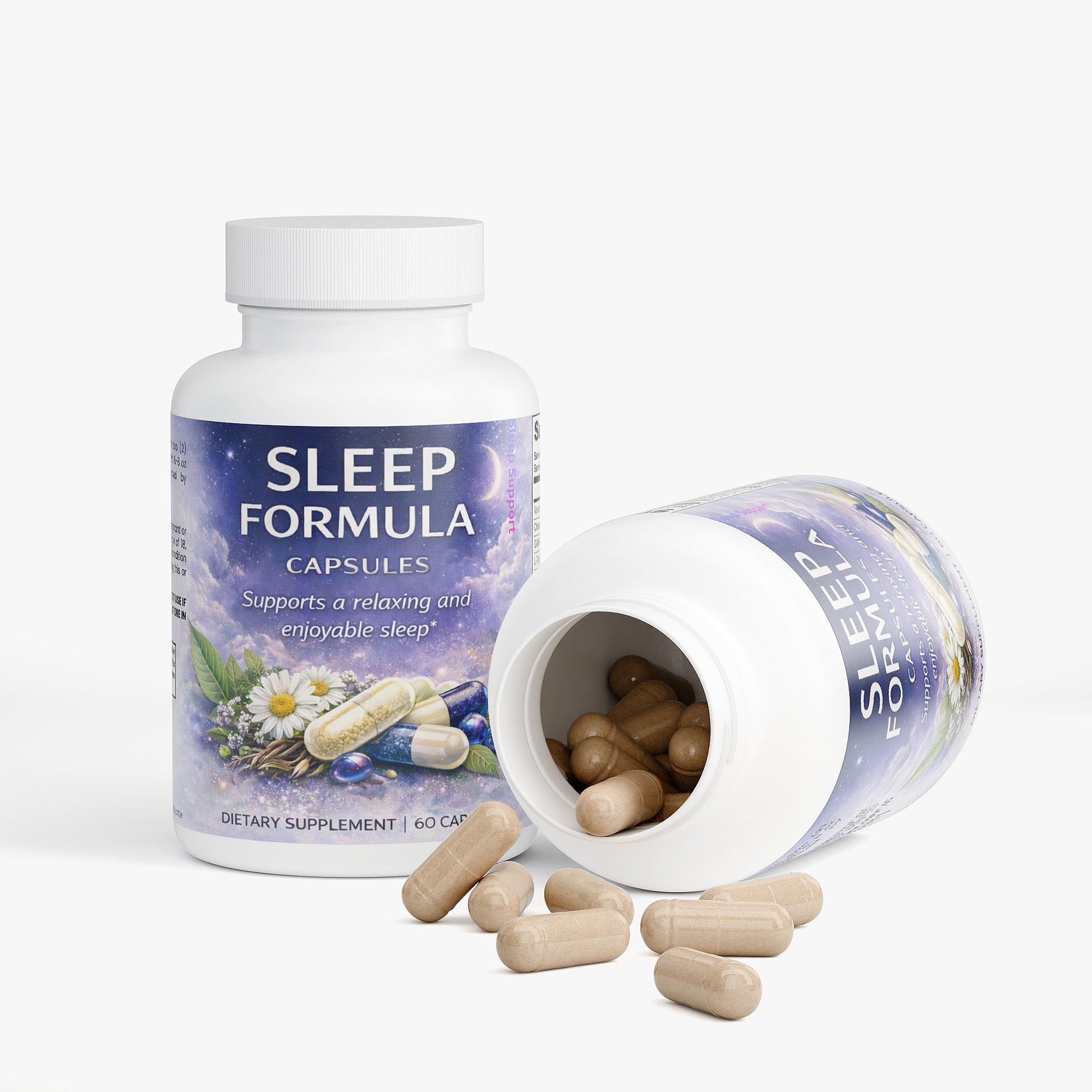 NeuroVitality Herbal Supplement Bottle Side View