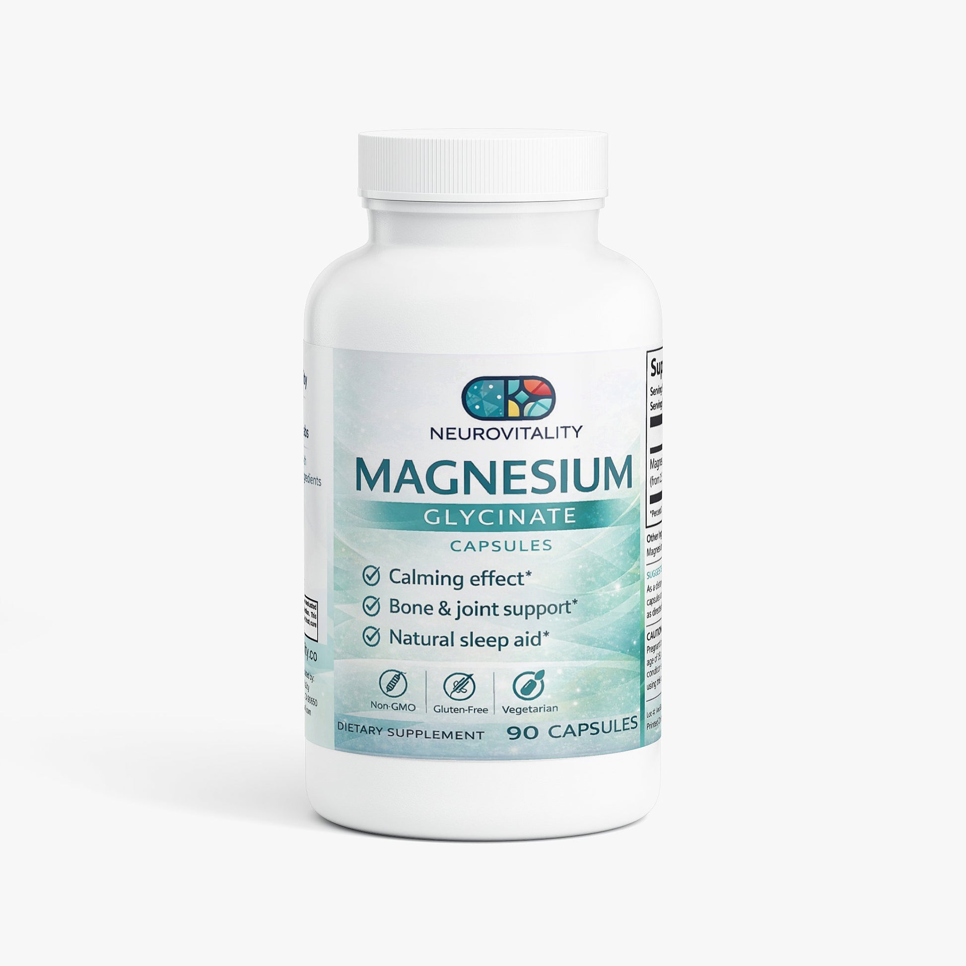 Magnesium Glycinate 275mg — Sleep, Relaxation & Muscle Support — Nirvana Neurovitality