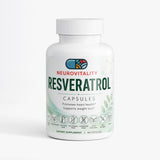 Resveratrol 50% 600mg supplement by Nirvana Neurovitality — trans-resveratrol for healthy aging and antioxidant support, 60 vegan capsules