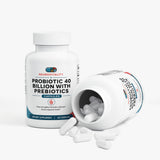 Probiotic 40 Billion CFU with Prebiotics supplement, 60 vegetable capsules, Neurovitality digestive and gut health support - label image 3