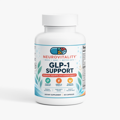GLP-1 Support supplement by Nirvana Neurovitality — Digestive Comfort, Probiotic & Methylated B-Vitamins, 60 capsules