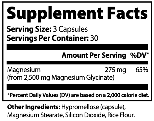 Magnesium Glycinate 275mg — Sleep, Relaxation & Muscle Support — Nirvana Neurovitality
