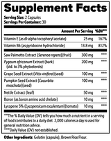 Prostate Support Complex supplement by Nirvana Neurovitality — Saw Palmetto, Pygeum & Pumpkin Seed for men's prostate and urinary health, 60 capsules