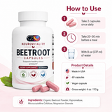 Beetroot Capsules — Nitric Oxide, Circulation & Stamina Support — Nirvana Neurovitality - view 3