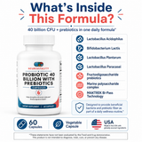 Probiotic 40 Billion CFU | 4 Strains with Prebiotics | 60 Capsules | Nirvana Neurovitality | Image 2