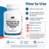 Probiotic 40 Billion CFU | 4 Strains with Prebiotics | 60 Capsules | Nirvana Neurovitality | Image 3