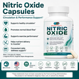 Nitric Oxide Booster supplement by Nirvana Neurovitality — L-Arginine & L-Citrulline for circulation and muscle pump, 60 vegan capsules - view 1