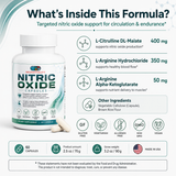 Nitric Oxide Booster supplement by Nirvana Neurovitality — L-Arginine & L-Citrulline for circulation and muscle pump, 60 vegan capsules - view 2