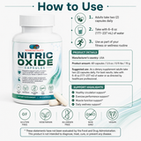 Nitric Oxide Booster supplement by Nirvana Neurovitality — L-Arginine & L-Citrulline for circulation and muscle pump, 60 vegan capsules - view 3