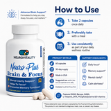 Focus & Clarity Blend | Nootropic Brain Support with Bacopa & GABA | 60 Capsules