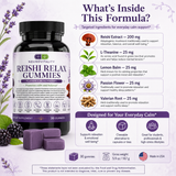 Reishi Relax Gummies front label — Sleep & Calm Support — Nirvana Neurovitality - view 2
