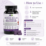 Reishi Relax Gummies front label — Sleep & Calm Support — Nirvana Neurovitality - view 3
