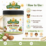Organic Raw Shea Butter for Kids front label — Gentle Sensitive Skin Moisturizer — Neurovitality - view 2