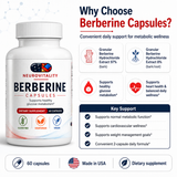 Berberine HCl — Blood Sugar & Metabolic Support — Nirvana Neurovitality - view 2