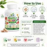 Kids Fruits & Veggies | 10 Real Whole Food Ingredients | 60 Capsules