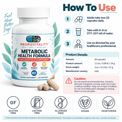 GLP-1 Support supplement by Nirvana Neurovitality — Digestive Comfort, Probiotic & Methylated B-Vitamins, 60 capsules - view 2