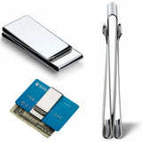 Stainless Steel Tri-Fold Money Clip | Cash & Card Holder