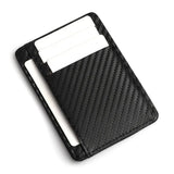 Slim RFID-Blocking Card Wallet | PU Leather Minimalist | Black