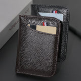 Ultra-Slim PU Leather Card Wallet | Coffee or Black